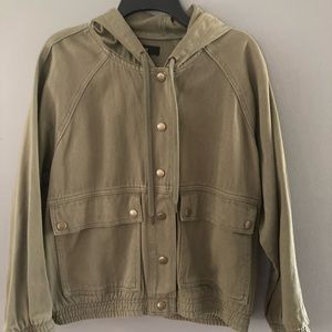 Forever 21 Khaki Green hooded jacket. NWOT